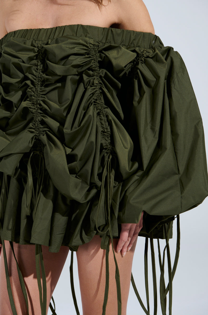 FREE AS CAN BE MINI DRESS IN OLIVE