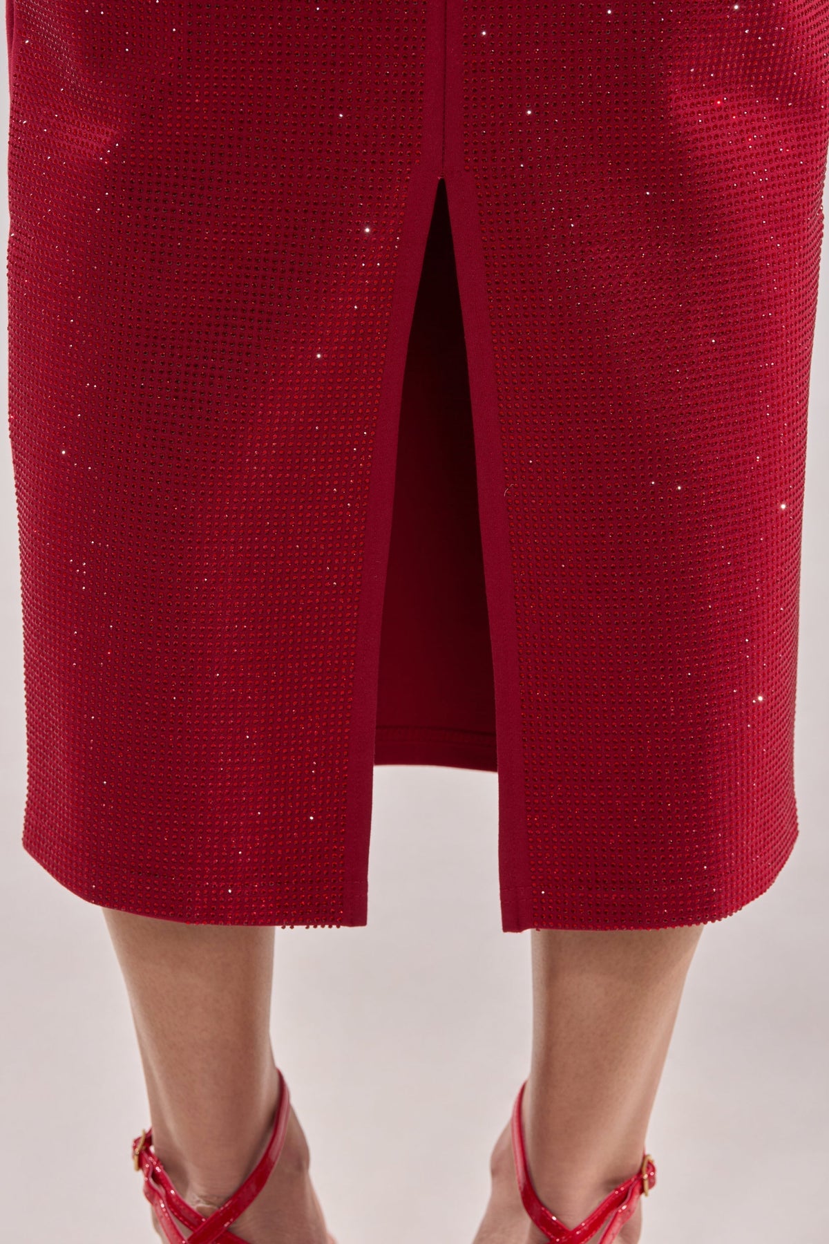 ICED OUT RHINESTONE MAXI SKIRT