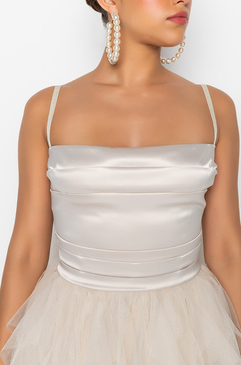 DIVINE TUBE MAXI TULLE DRESS