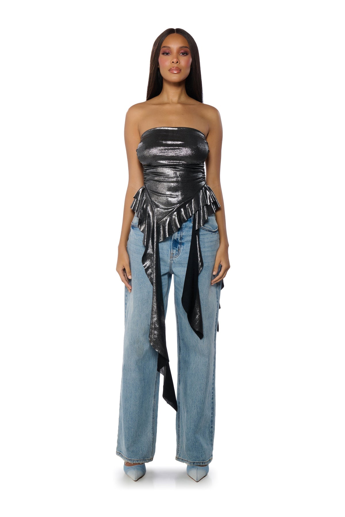 NONSTOP RUCHED TUBE TOP