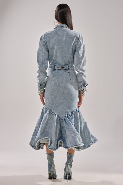 DENIM FOR DAYS MAXI DRESS