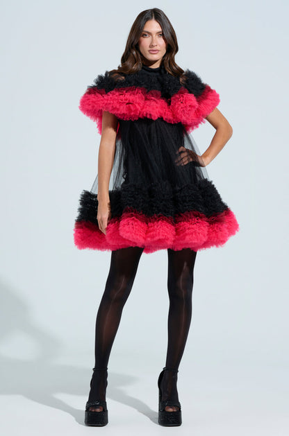 ONLY ME OMBRE TULLE MINI DRESS