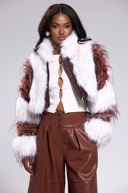 FRANKIE PATCHWORK FAUX FUR