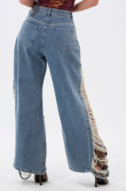 OVER IT DISTRESSED RELAXED DENIM