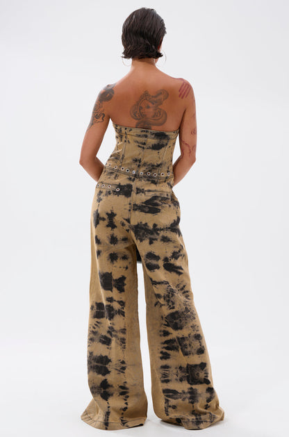INTERNET FAMOUS PAINTED DENIM JUMPSUIT