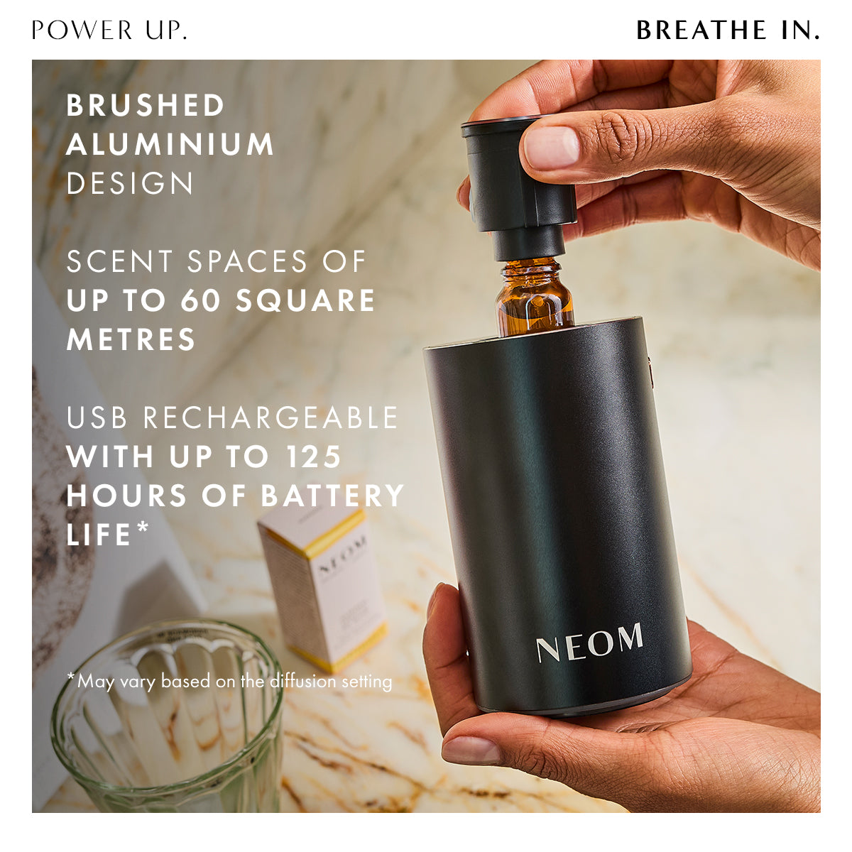 Wellbeing Pod Mini+ Waterless Essential Oil Diffuser in Black