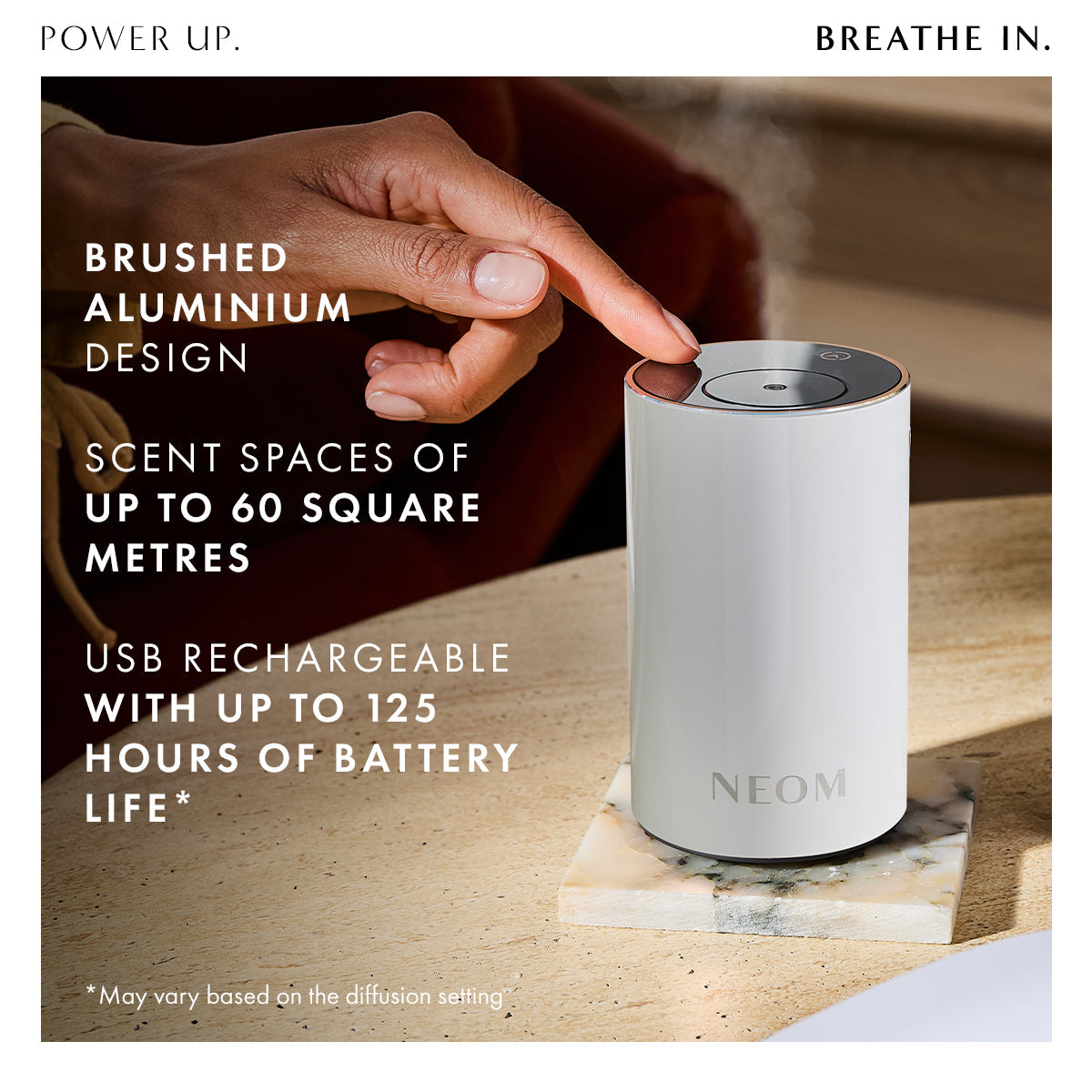 Wellbeing Pod Mini+ Waterless Essential Oil Diffuser in White