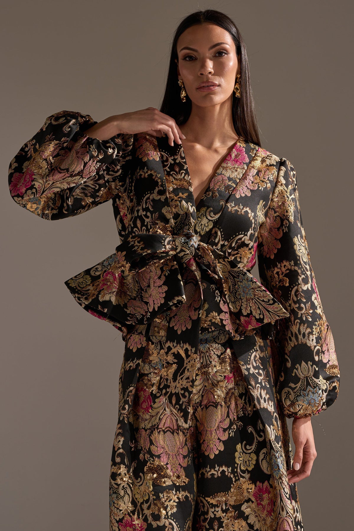 LUXE ENERGY BROCADE BLOUSE
