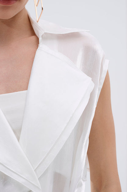 FLOATING ORGANZA TRENCH VEST