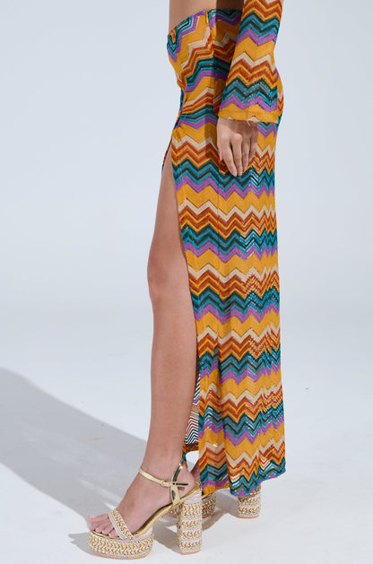 OH SO ZIGGY CROCHET MAXI SKIRT