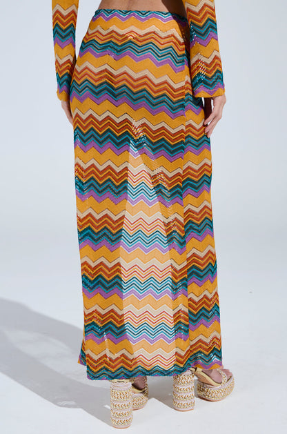 OH SO ZIGGY CROCHET MAXI SKIRT