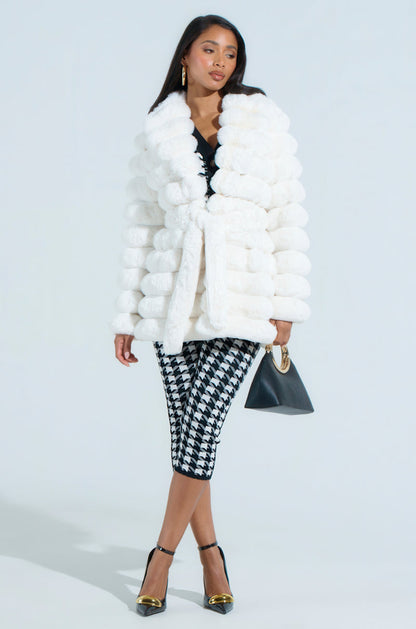 LANA POPCORN FAUX FUR JACKET