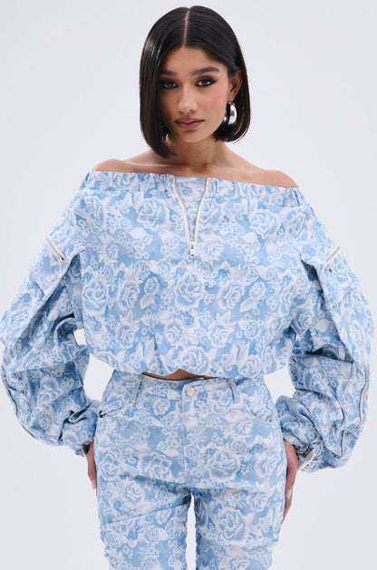 FLORAL LIFE OFF THE SHOULDER BLOUSE