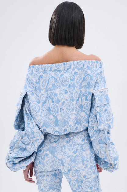 FLORAL LIFE OFF THE SHOULDER BLOUSE