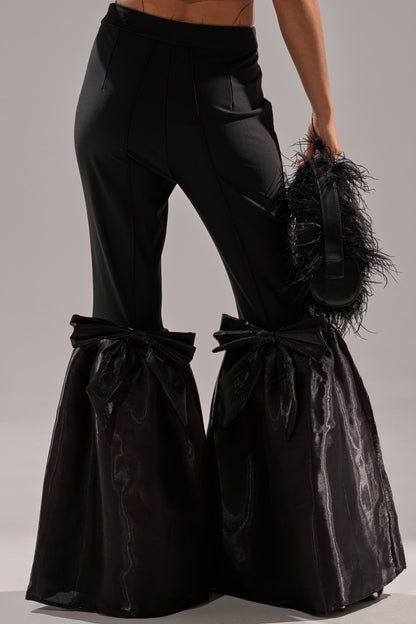 LILY TROUSER WITH BOW IN BLACK