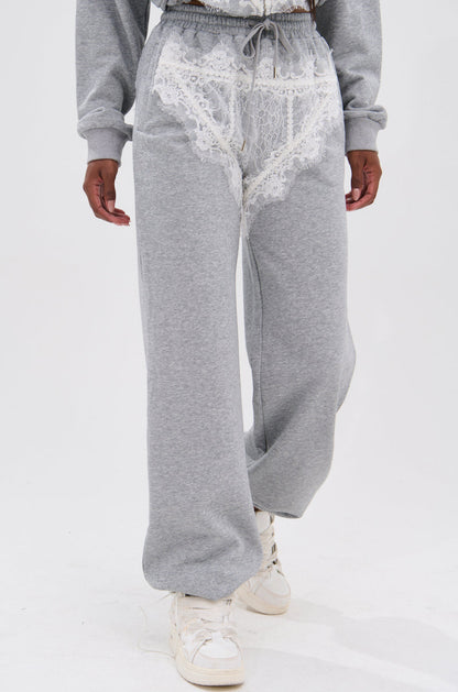 MAYBE NEXT TIME JOGGER WITH LACE DETAILS