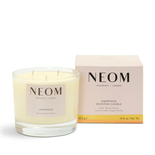 Happiness Scented 3 Wick Candle, Set of 10