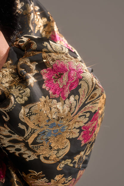 LOLA COCOON COAT IN BROCADE