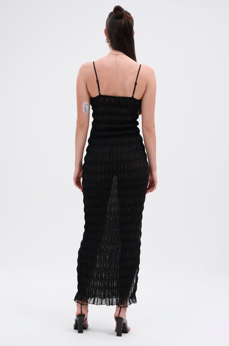 ON A BEACH OR A NIGHT OUT MESH MAXI DRESS