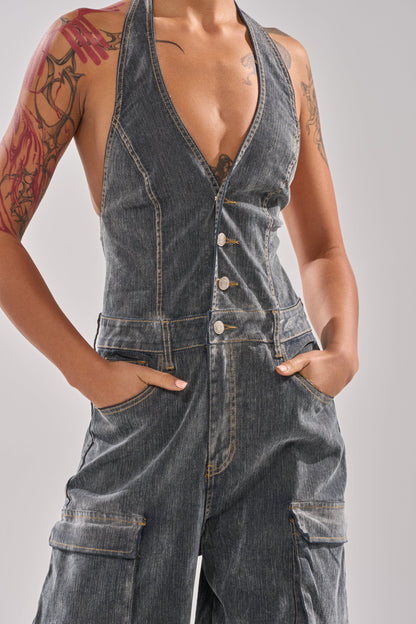 MELINDA VELVET JUMPSUIT