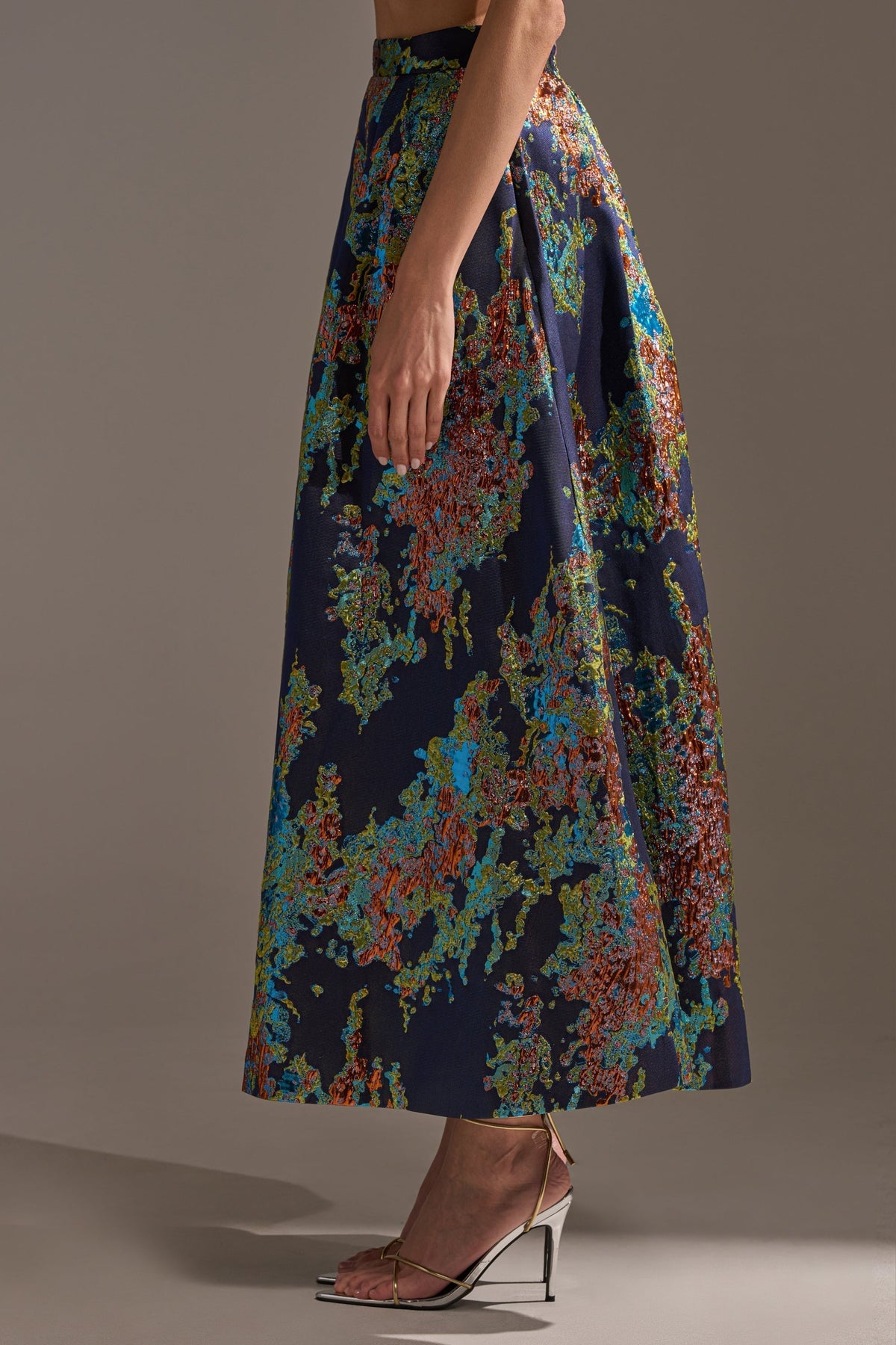 IN THE WILD BROCADE MAXI SKIRT