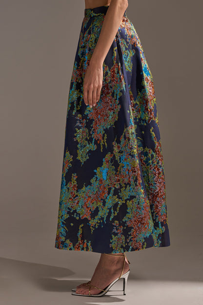 IN THE WILD BROCADE MAXI SKIRT
