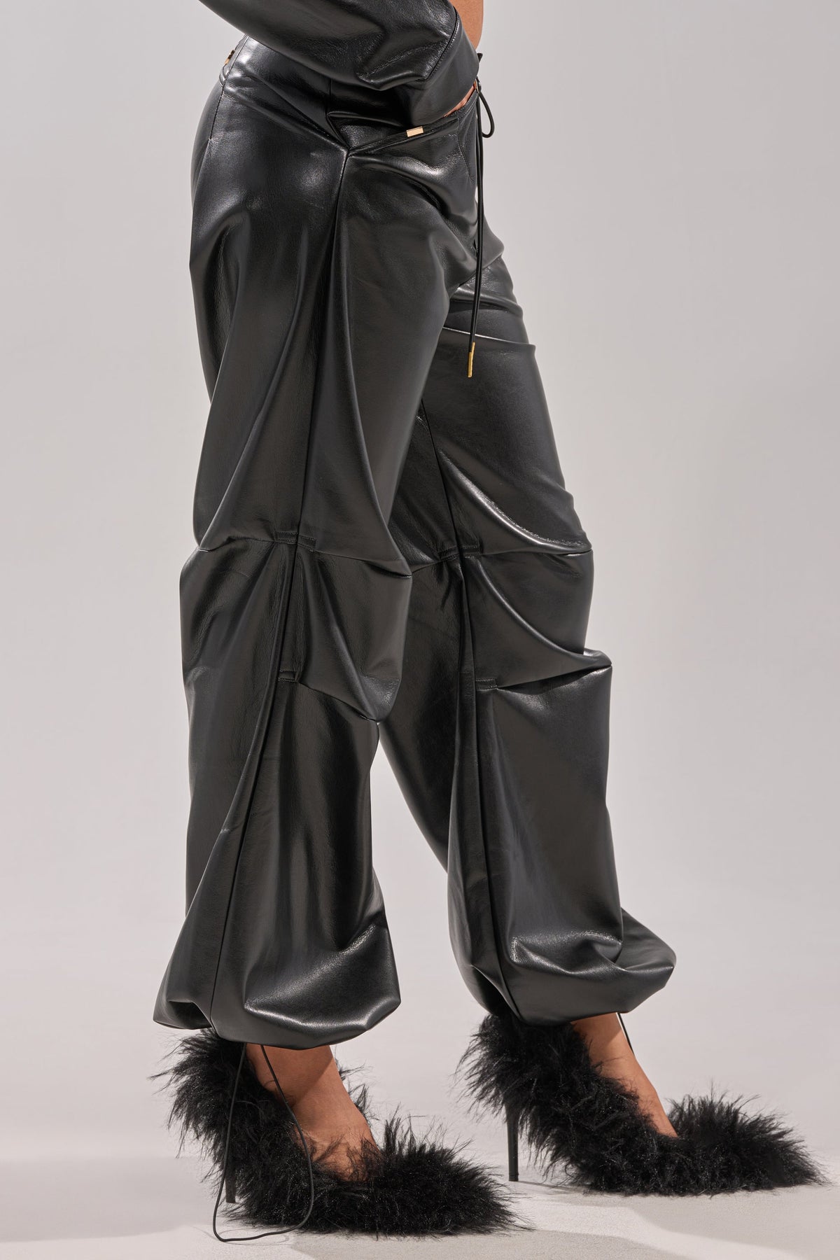 GET WITH IT FAUX LEATHER TROUSER