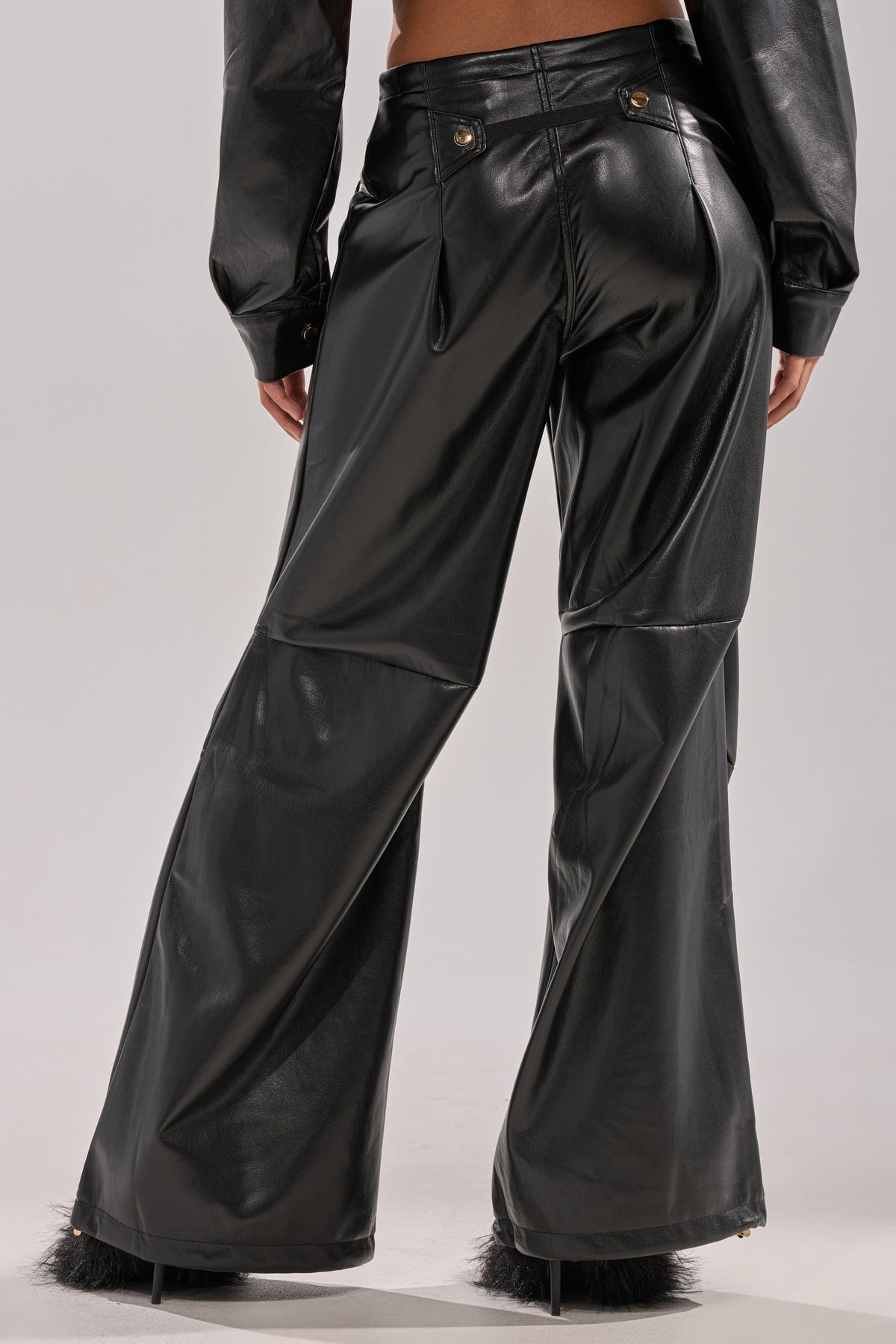 GET WITH IT FAUX LEATHER TROUSER
