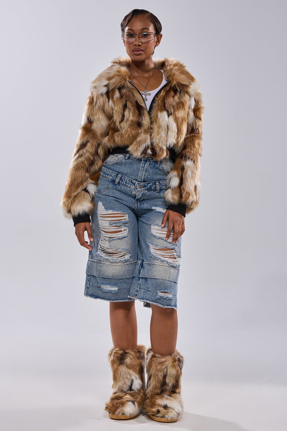 FENNEC FAUX FUR BOMBER