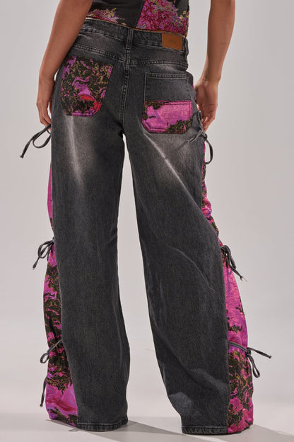 LETS PARTY BROCADE RELAXED DENIM