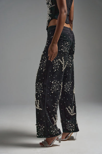 GIVE IT TO ME BABY EMBELLISHED DENIM