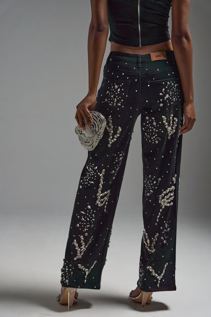 GIVE IT TO ME BABY EMBELLISHED DENIM