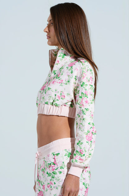 DREAMING OF SPRING HALF ZIP SWEATSHIRT