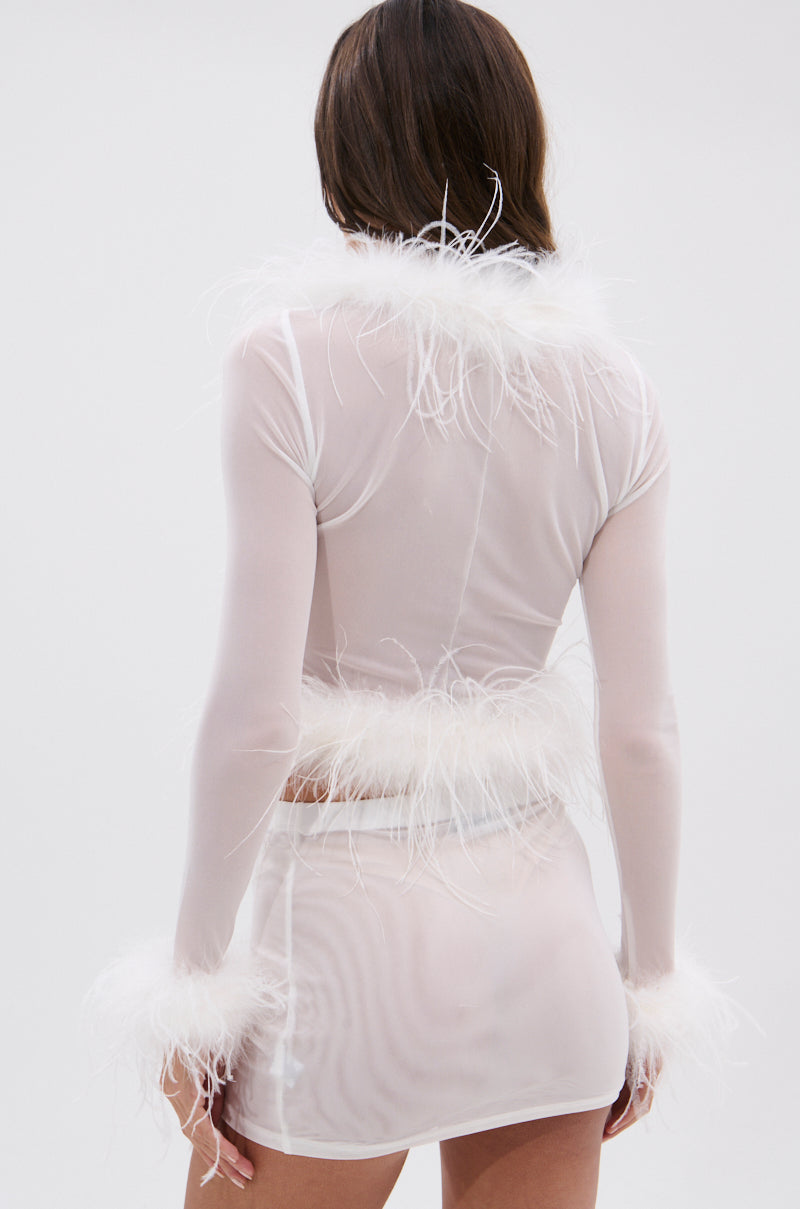 ICY HOT FEATHER BLOUSE