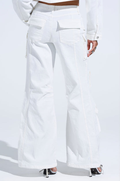 KYLIE CARGO DENIM PANTS