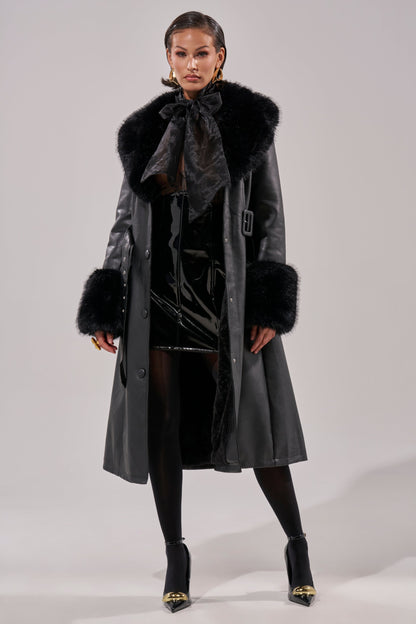 KAYA FUR TRIM TRENCH