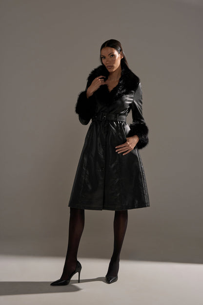 KAYA FUR TRIM TRENCH