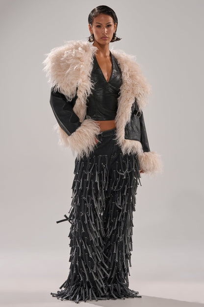 ROSIE FUR TRIM MOTO