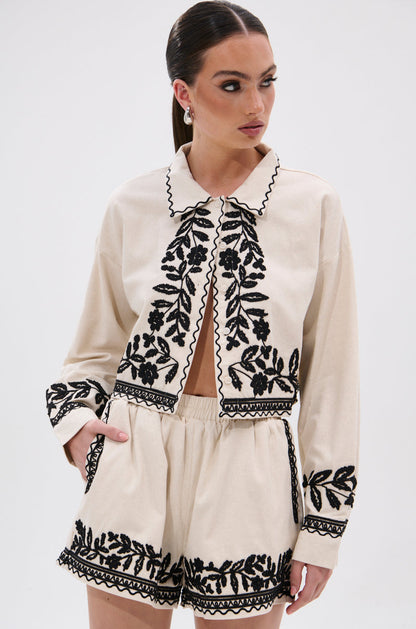 FOREVER AND EVER FLORAL BUTTON DOWN