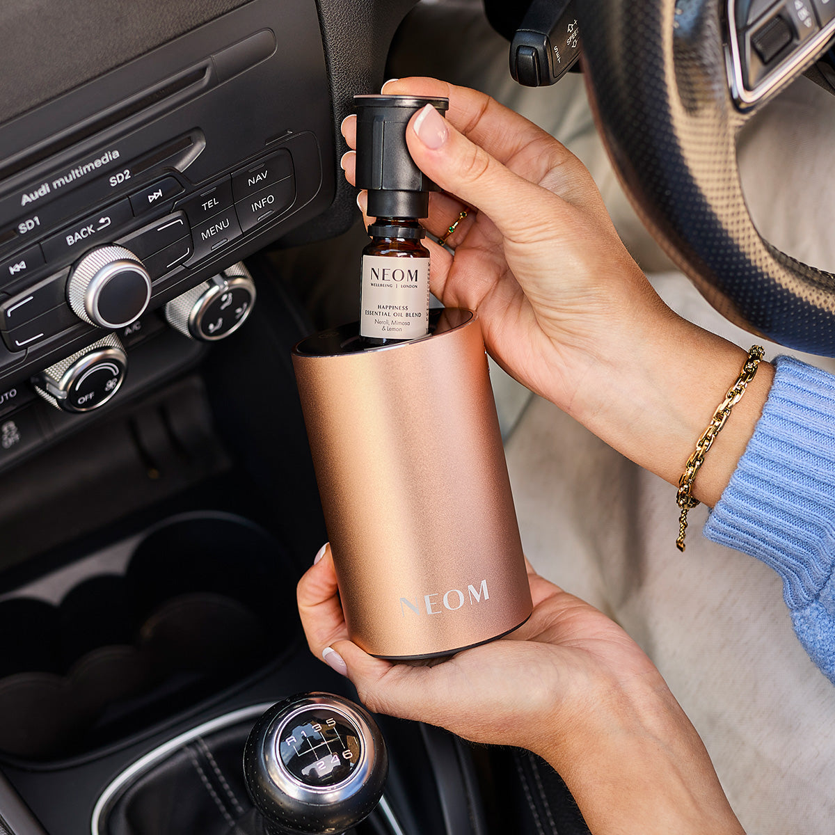 Wellbeing Pod Mini+ Waterless Essential Oil Diffuser in Rose Gold