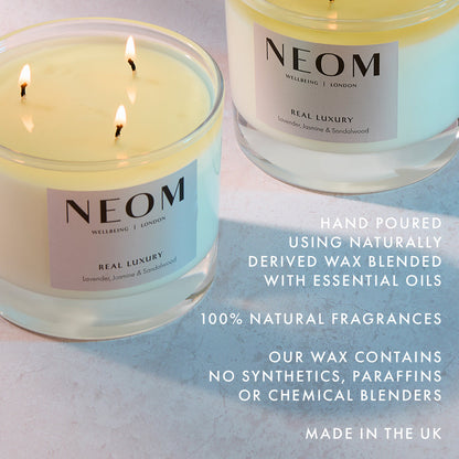 Real Luxury Scented 3 Wick Candle, Set of 10