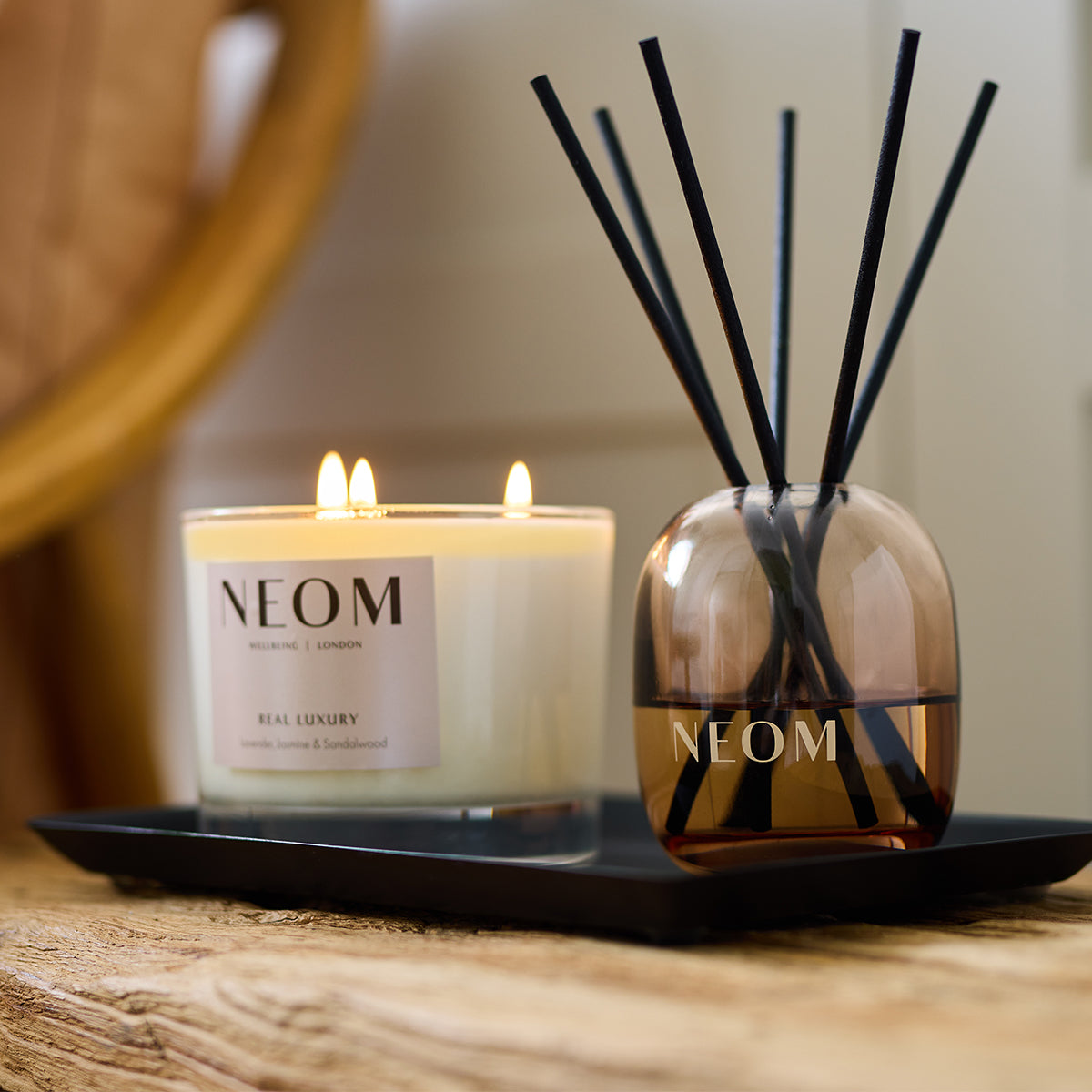 Real Luxury Scented 3 Wick Candle, Set of 10