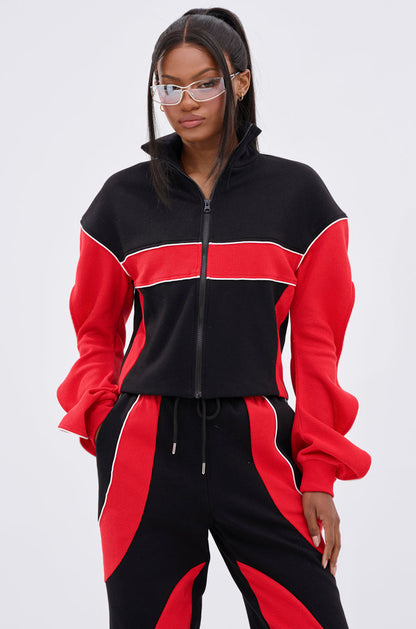 LET IT HAPPEN ZIP UP SWEATSHIRT