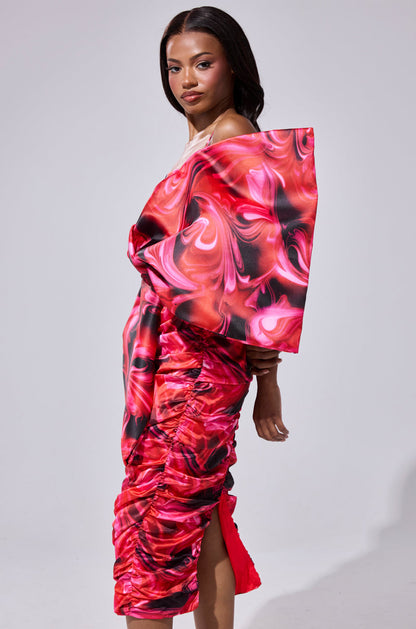 ONE OF ONE BOW MIDI DRESS