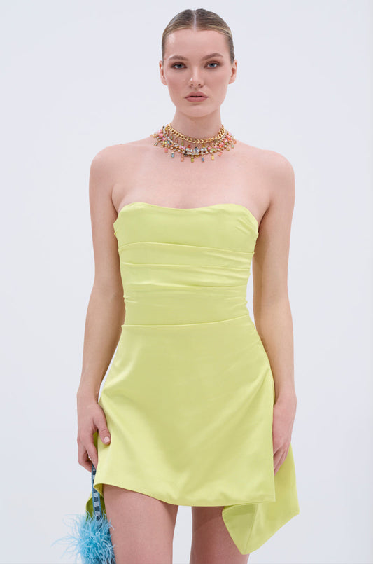 LET'S ESCAPE SATIN MINI DRESS