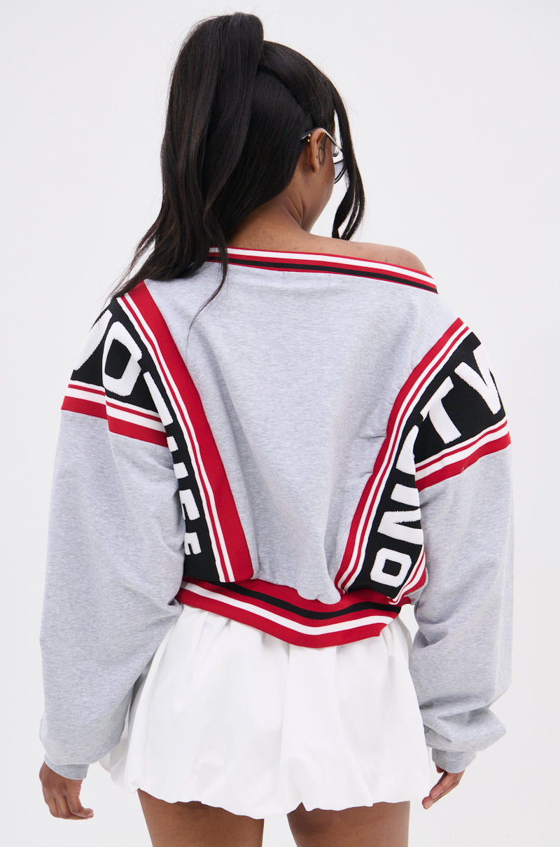 ONE TIME ONLY CROPPED SWEATSHIRT