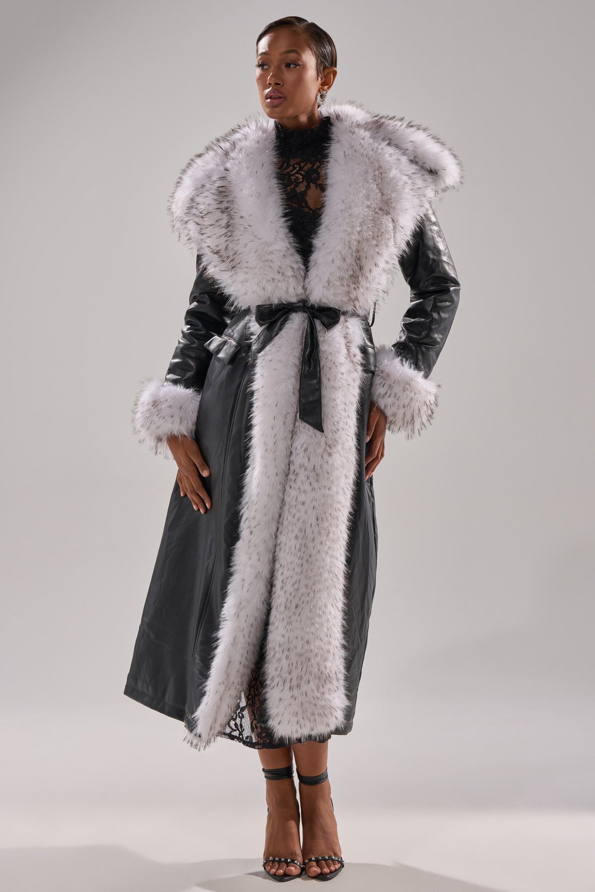 FIONA BUTTER LUXE FUR TRIM TRENCH