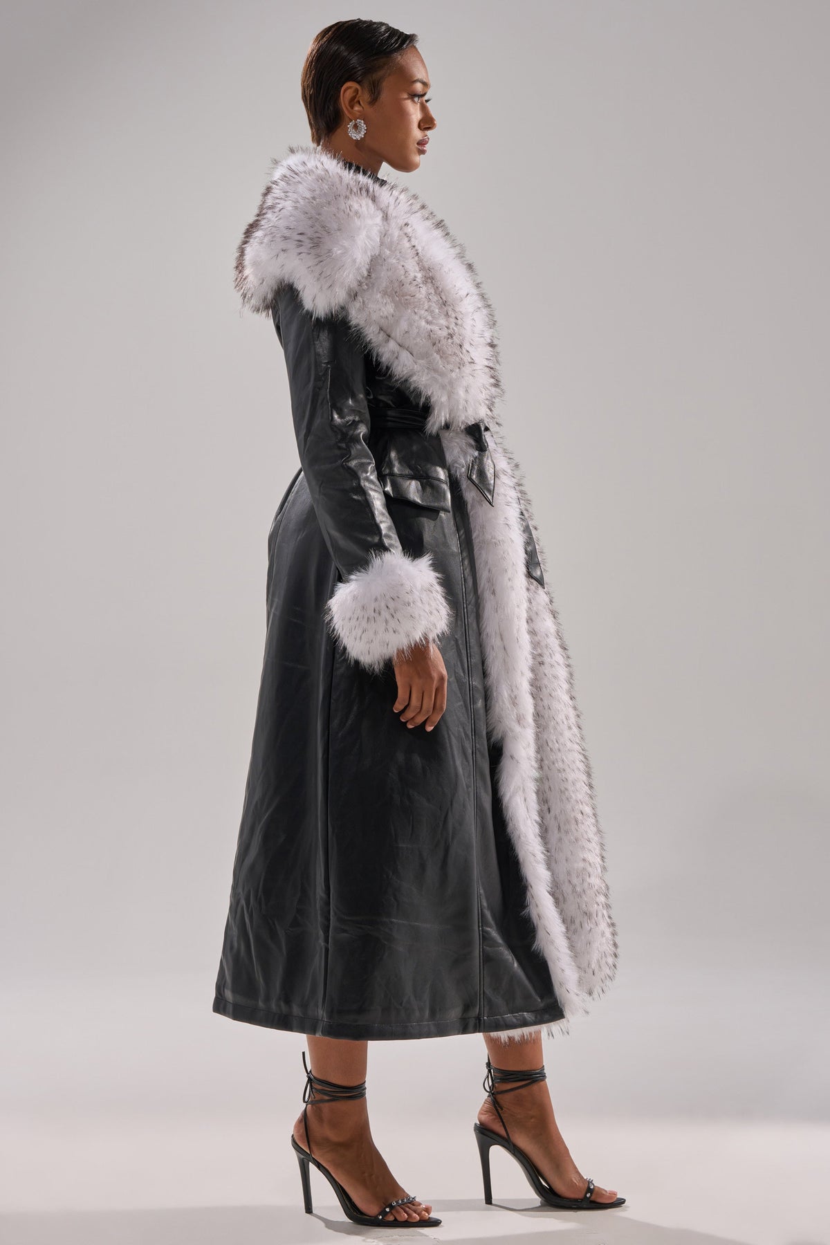FIONA BUTTER LUXE FUR TRIM TRENCH