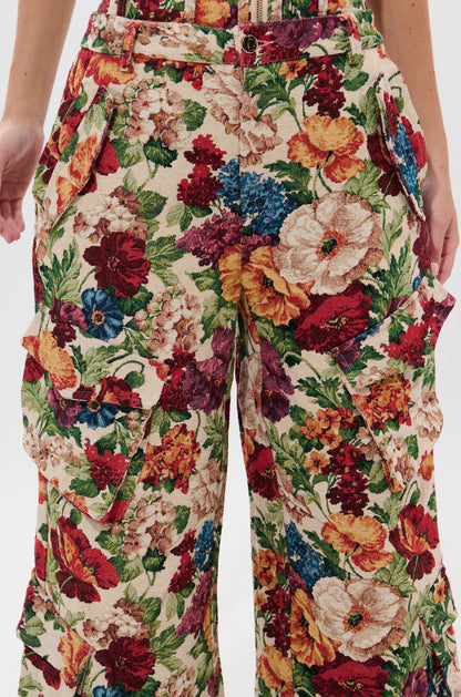 FLORAL FOR DAYS BROCADE TROUSER