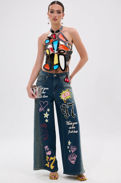MASTERPIECE OPEN BACK HALTER TOP